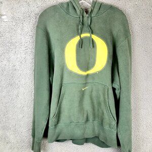 VTG Nike Center Swoosh Check Oregon Ducks Hoodie Embroidered Faded Adult Small